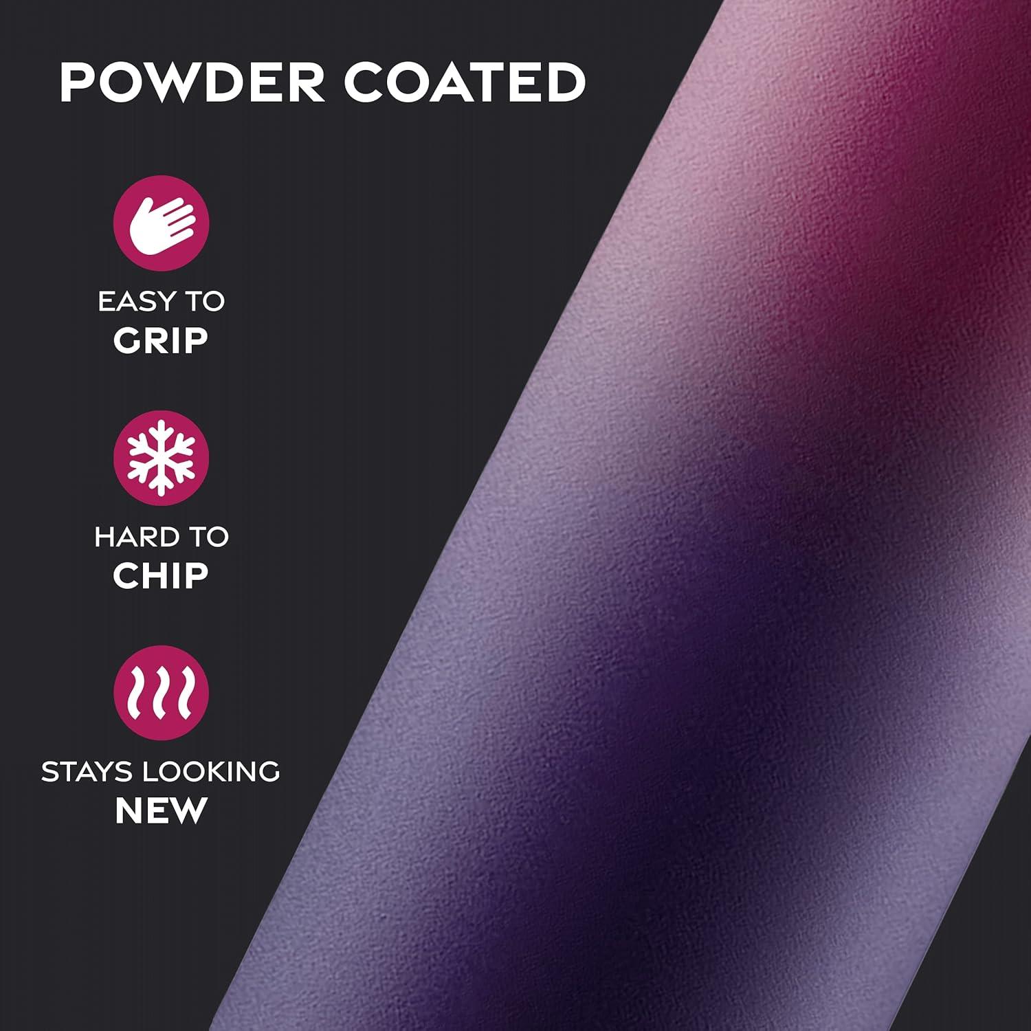 imageFineDine 25 Oz Insulated Water Bottle with Straw Triple Walled Stainless Steel Metal Bottle W 3 Leak Proof Lids For Travel School Sports GymMen Women ampamp Kids Inky Raven BlackDreamy Purple