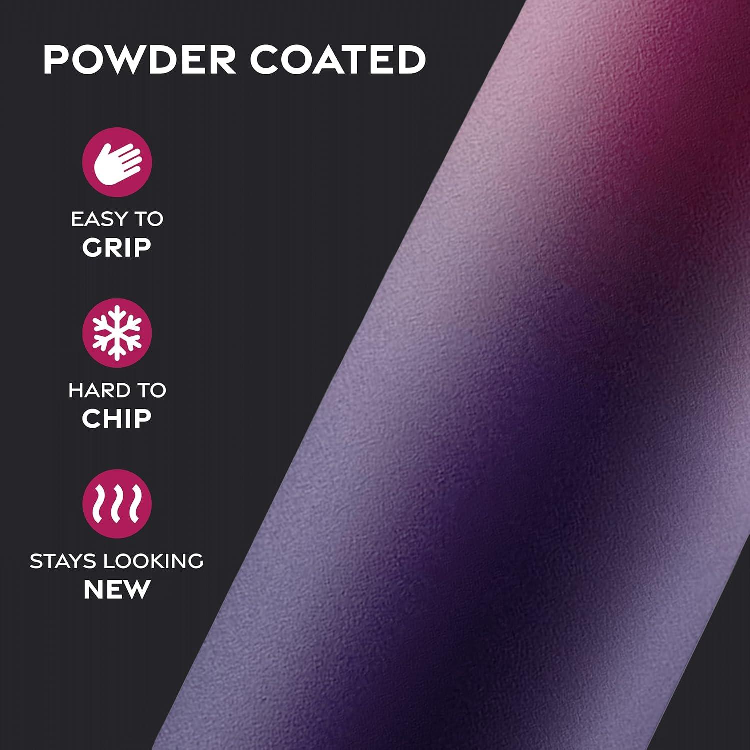 imageFineDine 25 Oz Insulated Water Bottle with Straw Triple Walled Stainless Steel Metal Bottle W 3 Leak Proof Lids For Travel School Sports GymMen Women ampamp Kids Inky Raven BlackDreamy Purple