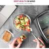 FineDine 24 Piece Glass Storage Containers with Lids – Leak Proof, Dishwasher Safe Glass Food Storage Containers for Meal Prep or Leftovers, Red(Green)