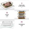 FineDine 24 Piece Glass Storage Containers with Lids – Leak Proof, Dishwasher Safe Glass Food Storage Containers for Meal Prep or Leftovers, Red(Grey)