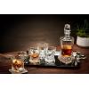 FineDine 5-Piece European-Style Whiskey Decanter & Glass Set – With Magnetic Gift Box – Exquisite Quadro Design Liquor Decanter & 4 Whiskey Glasses – Perfect Set for Scotch Alcohol Bourbon(5 Piece Set Faceted Crystal Decanter)