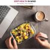 FineDine Glass Meal Prep Containers with Lids – Set of 3 Square 28 Oz Containers – Airtight, Leakproof, Microwave & Dishwasher Safe – Perfect for Snacks, Dips, and Meal Prep