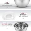 Stainless Steel Mixing Bowls Set with Lids, Home Kitchen Cooking Essentials Household Must Haves for Baking, 5 Pieces(Silver)