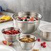 Stainless Steel Mixing Bowls Set with Lids, Home Kitchen Cooking Essentials Household Must Haves for Baking, 5 Pieces(Silver)