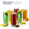Paksh Novelty Italian Highball Glasses [Set of 6] Clear Heavy Base Tall Bar Glass – Drinking Glasses for Water, Juice, Beer, Wine, Whiskey, and Cocktails | 13-Ounce Cups