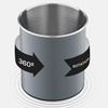 Rotating Utensil Crock with Weighted Base for Stability, Stainless Steel Utensil Caddy with Removable Divider, Modern Lava Gray(Modern Lava Gray)